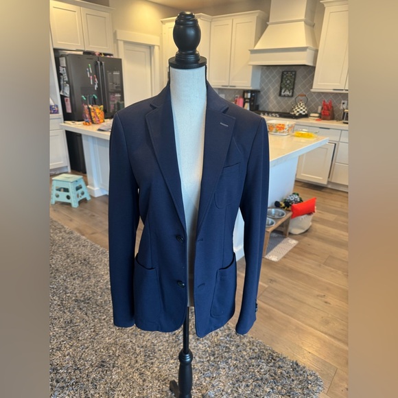 Tom Tailor Navy Blue Tailored Blazer Jacket Men’s Size Small – Modern Slim Fit - Picture 3 of 11